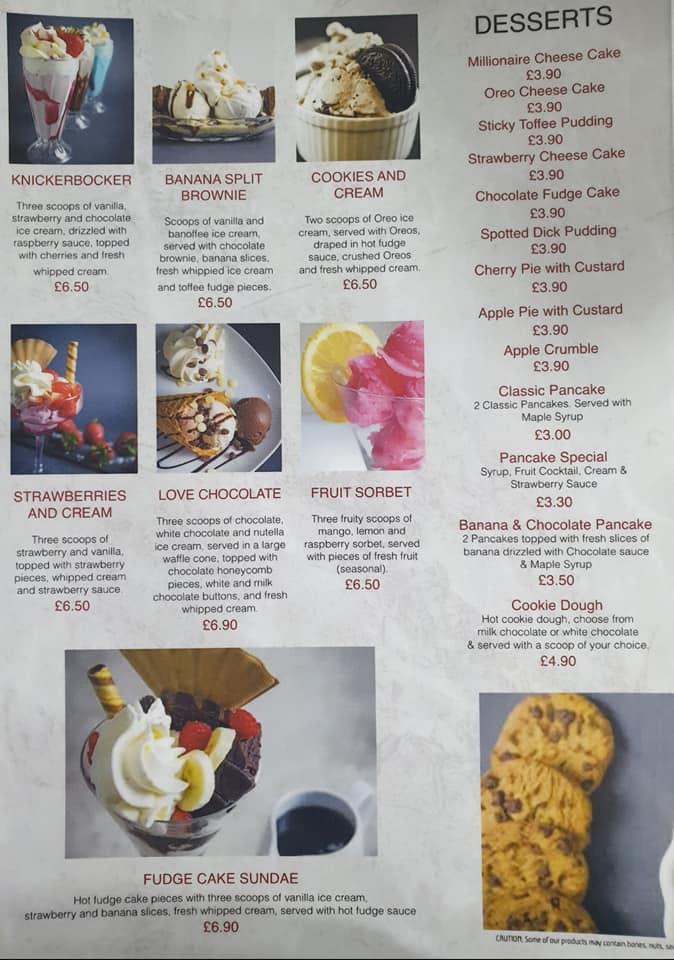 Menu at Cosy Cafe, South Benfleet