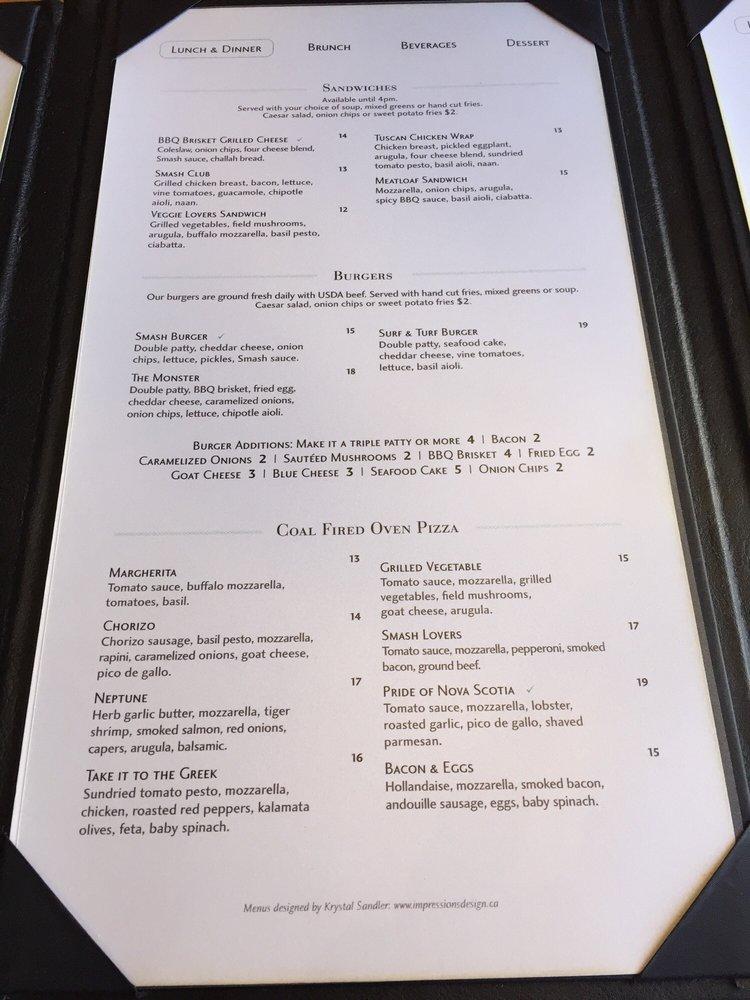 Menu at Smash Kitchen and Bar, Markham