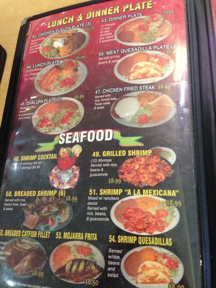 Menu At Guadalajara Mexican Grill Restaurant, Victoria