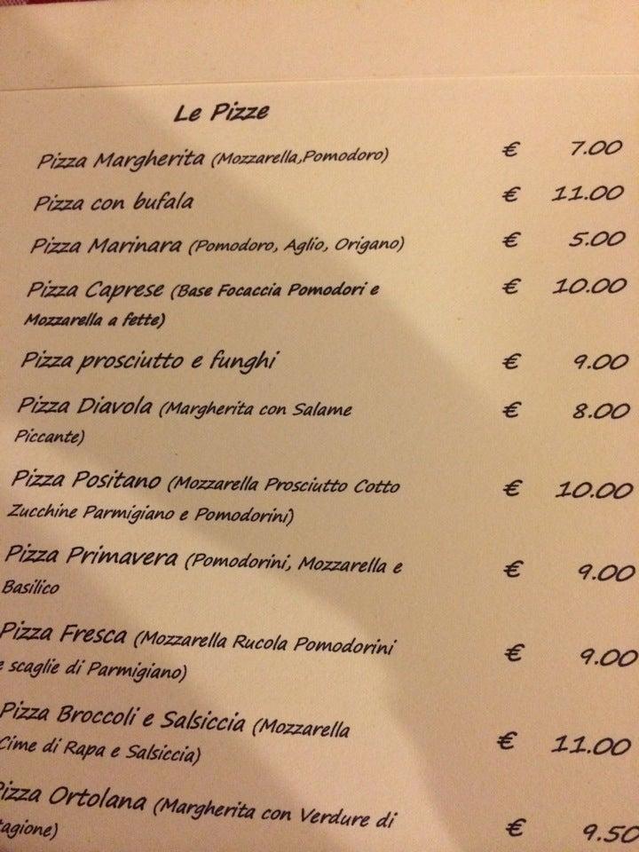 Menu da Ristorante La Brace, Praiano