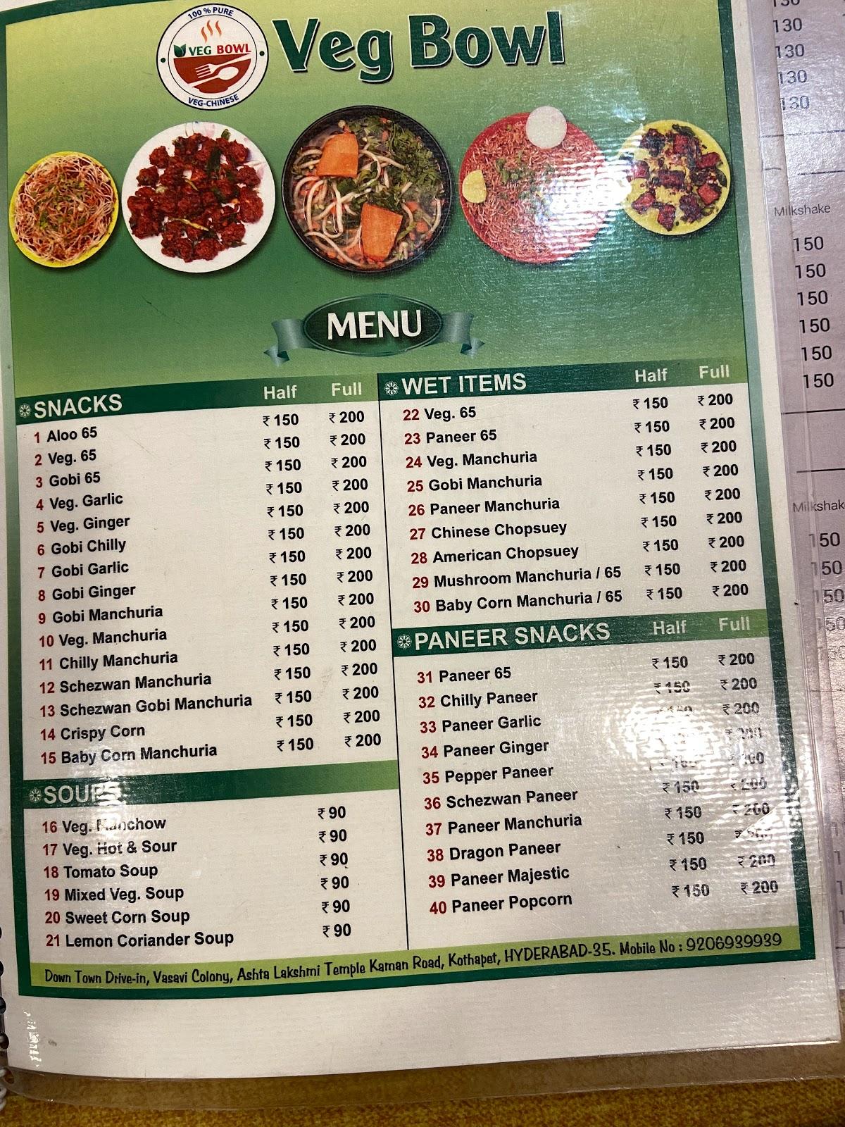 Chinese Food Menu Non Veg