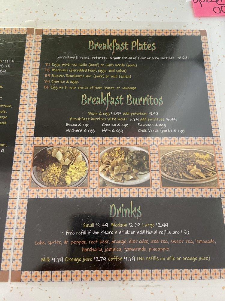 Menu at Consuelo's Home Style Mexican Food restaurant, Banning
