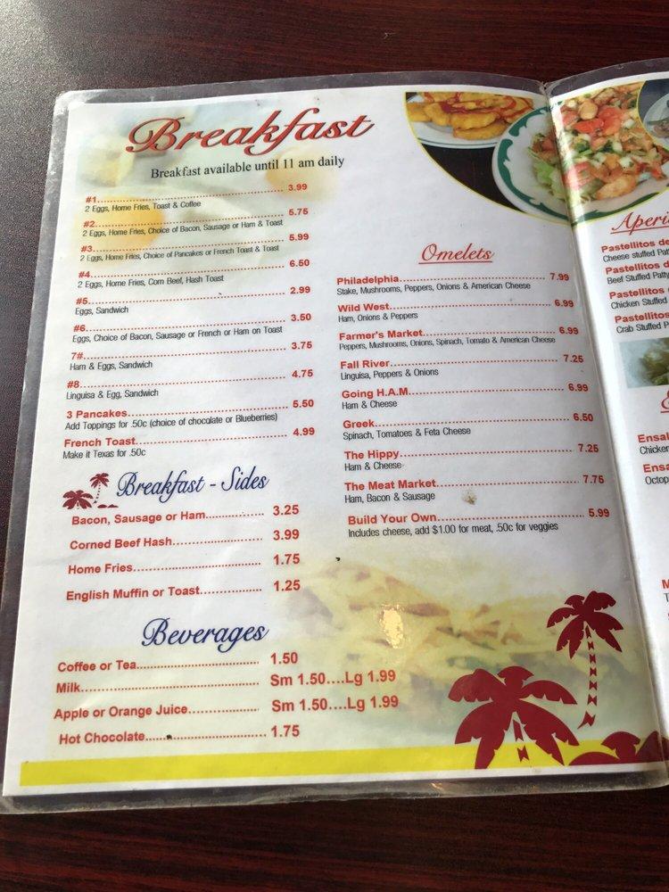 Menu at Lunch Box restaurant, Cranston