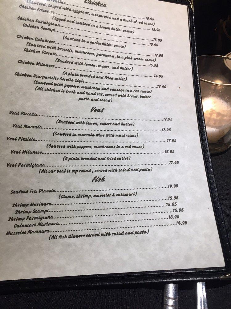 Menu at Sorella pizzeria, Kauneonga Lake