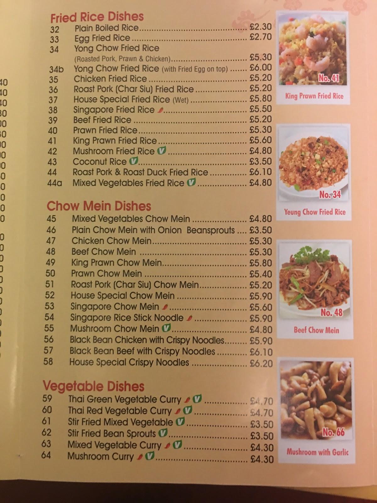 Menu at Great China Cantonese Takeaway fast food, Scunthorpe