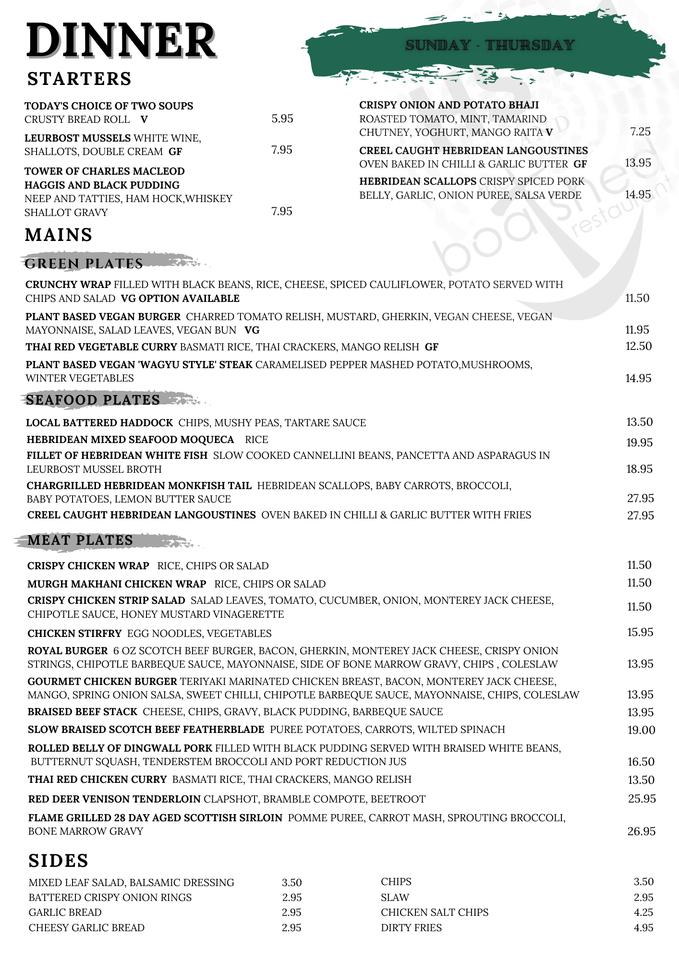 Menu At The Boatshed Restaurant Stornoway Cromwell St menu-at-the-boatshed-restaurant-stornoway-cromwell-st