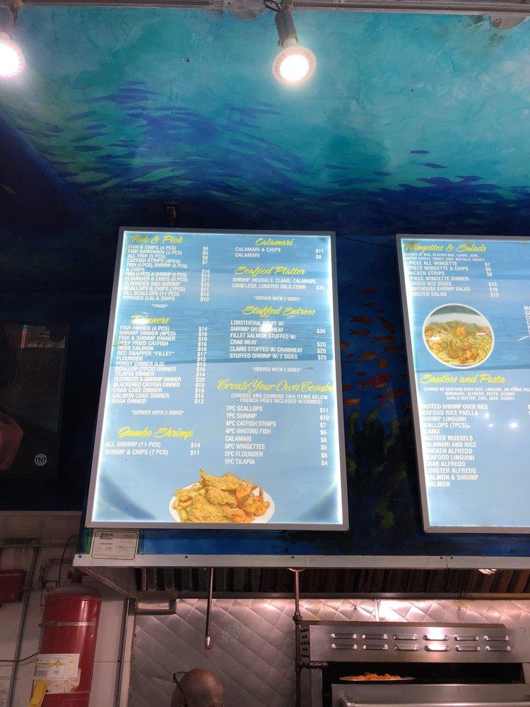 Menu at Lighthouse Fish Market restaurant, New York City, Frederick