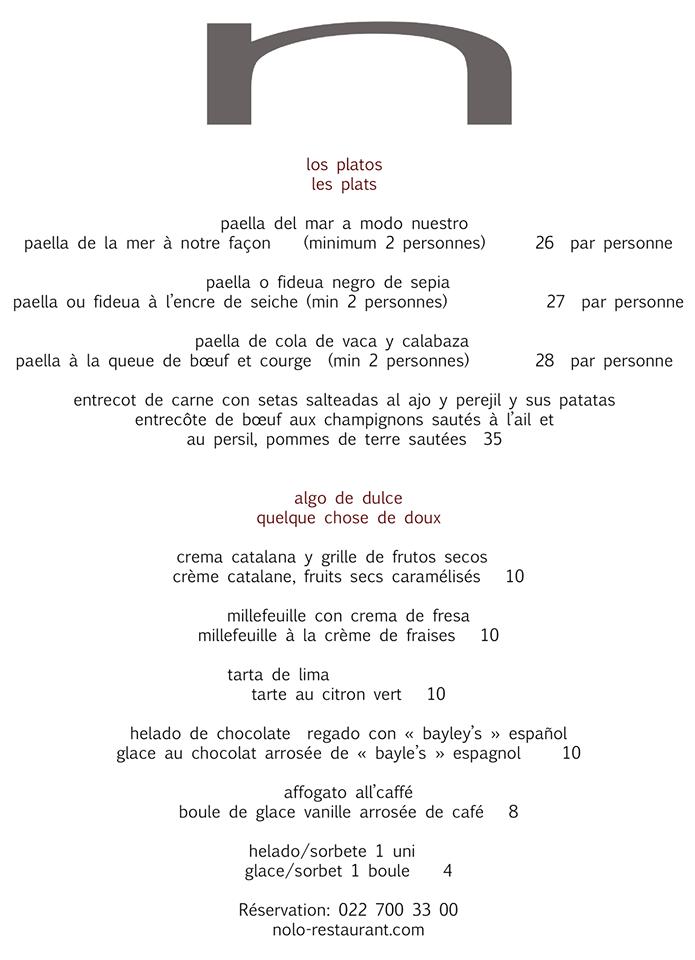 Menu di nologo restaurant 