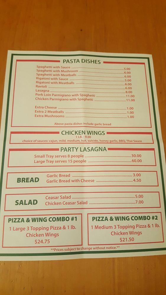 Menu at Ingersoll Pizza & Pasta pizzeria, Ingersoll, 17 Thames St S unit A