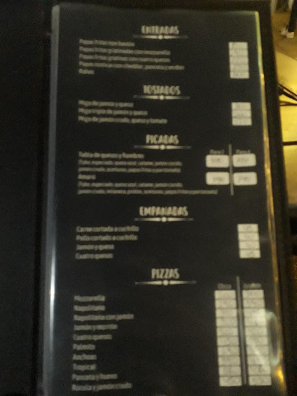 Menu at Costa Amarú Resto Bar, Posadas