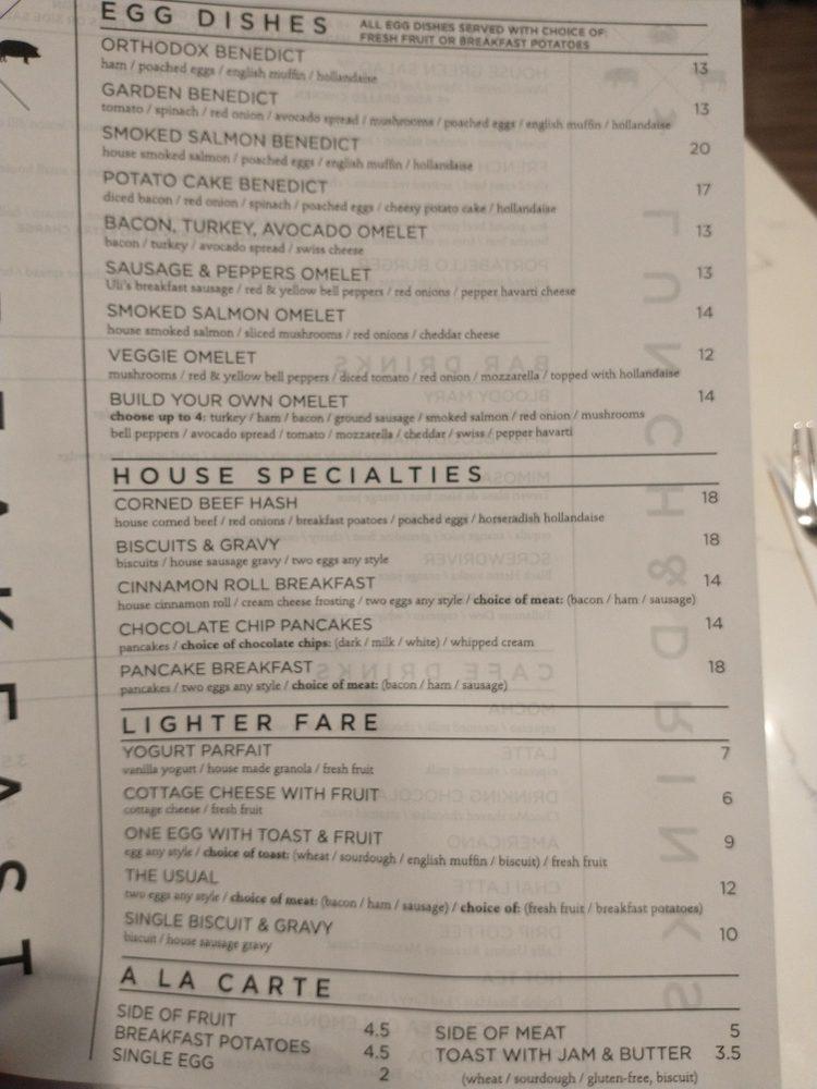 Menu at Crabtree Kitchen + Bar, Poulsbo