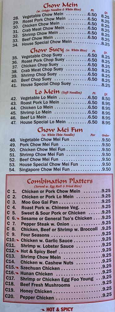 Menu At China Wok Restaurant Eaton