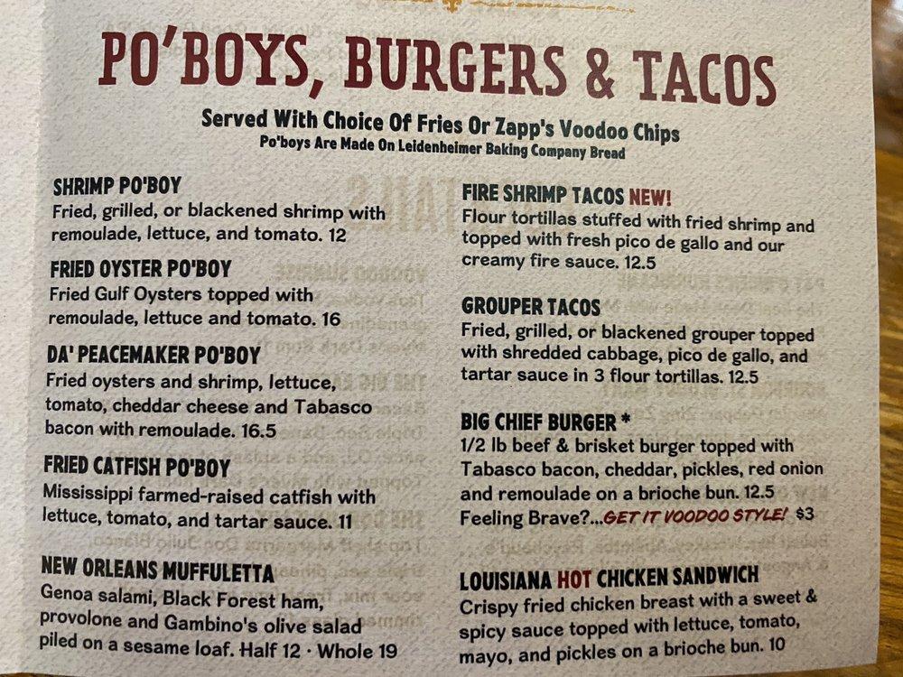Menu at Cajun Steamer Bar & Grill, Hoover, 180 Main St 200