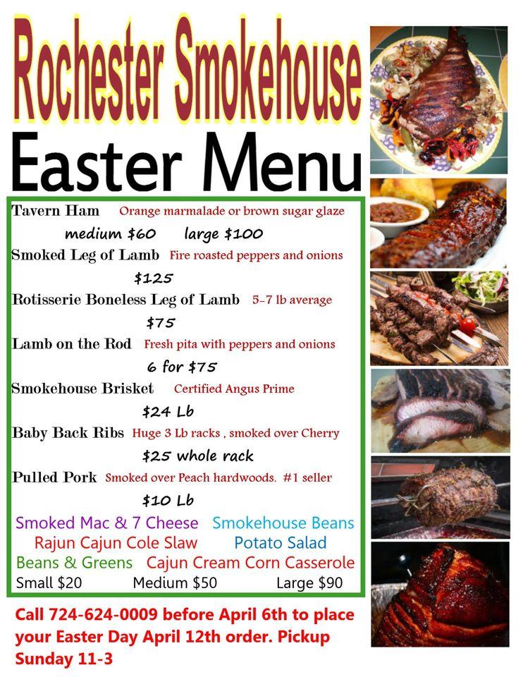 Menu at Rochester Smokehouse & BBQ, Rochester, 419 Adams St