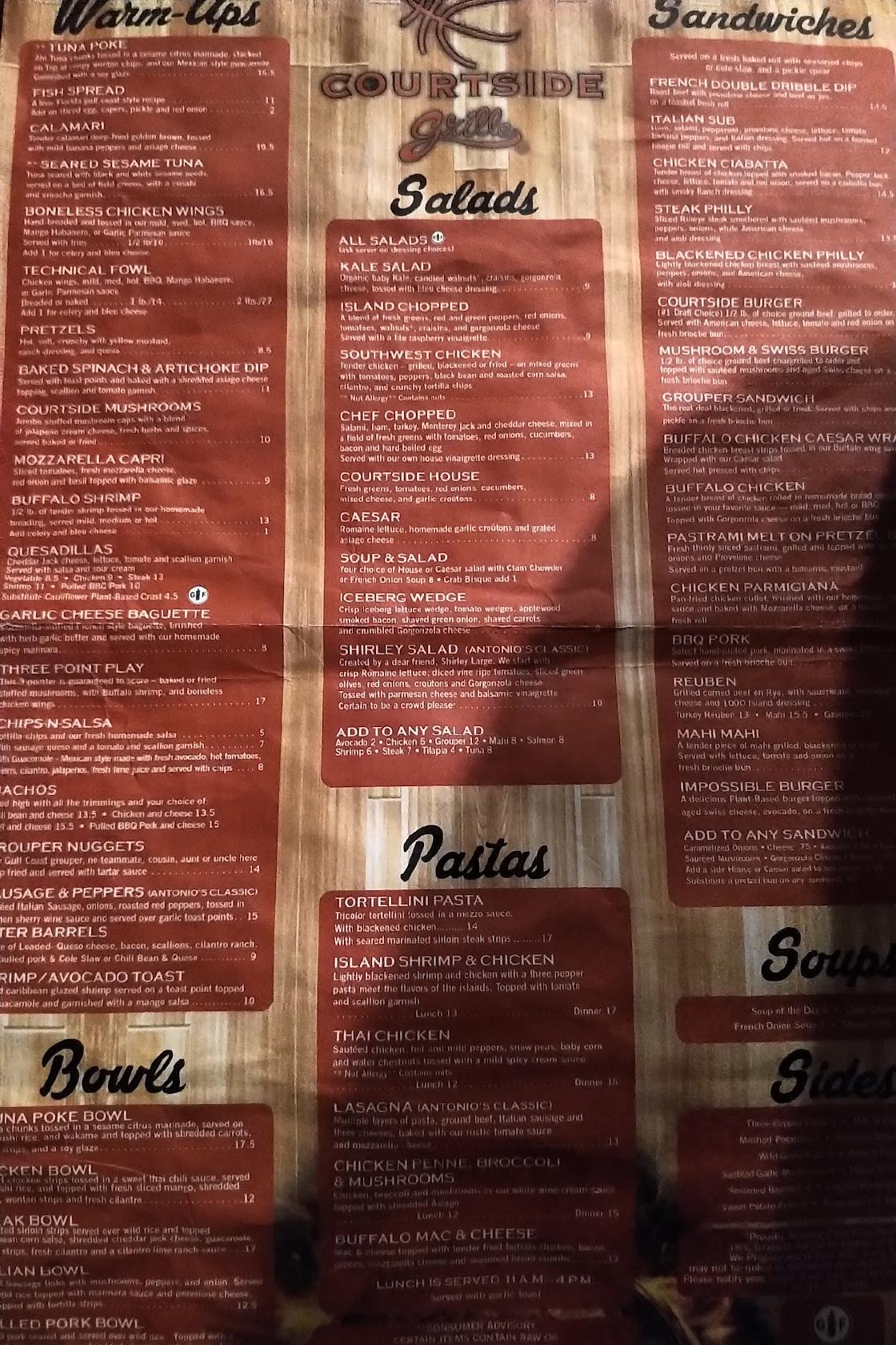 nba-courtside-restaurant-menu