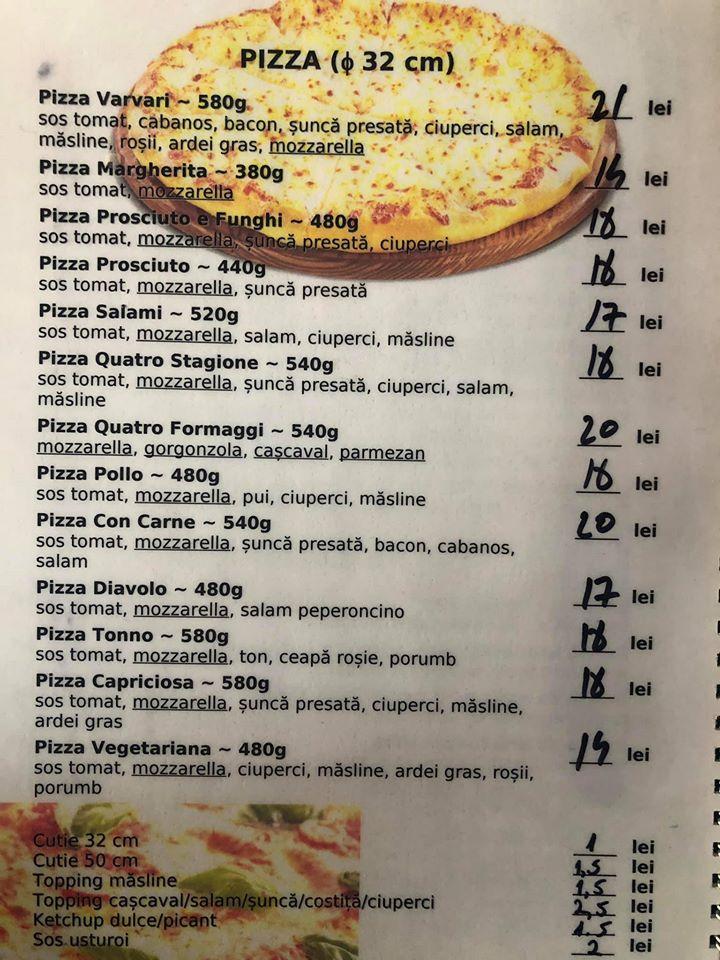 Menu de Varvari Pub