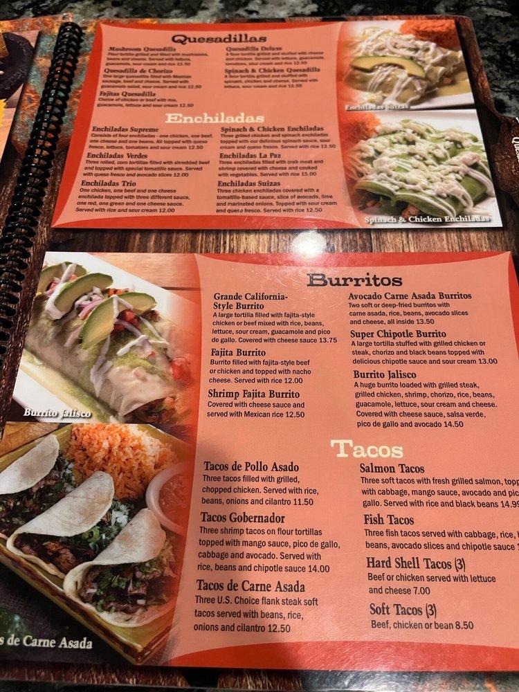 Menu at El Ranchero restaurant, Hagerstown, Dual Hwy