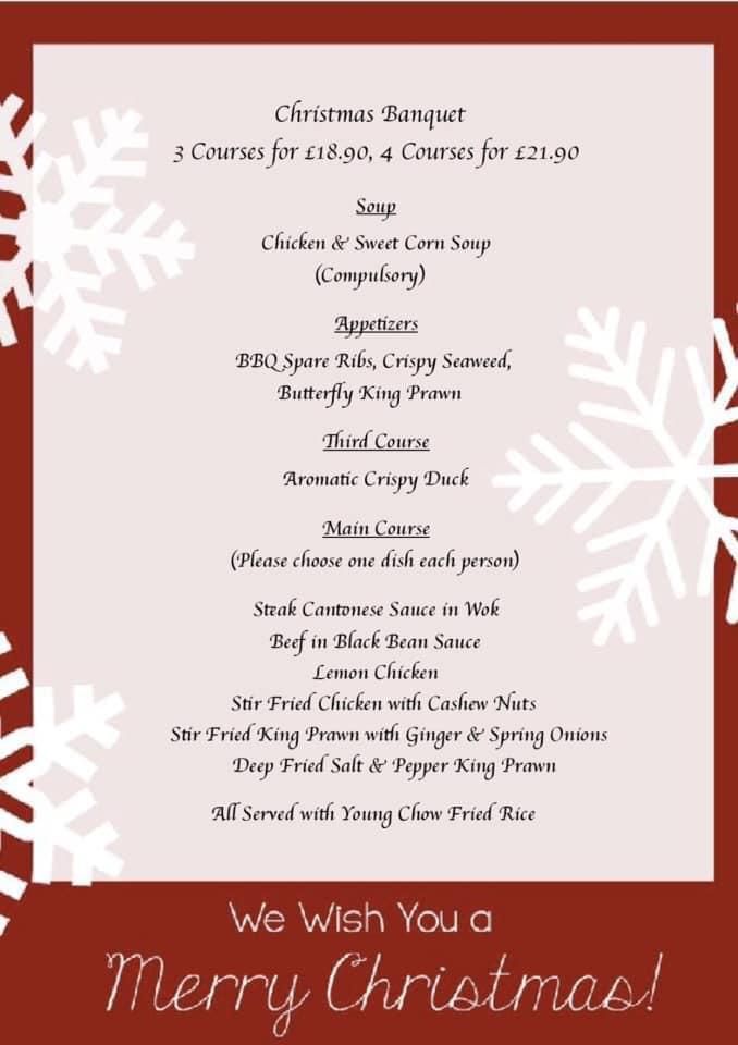 Menu at Riverside Chinese Restaurant, ChesterleStreet