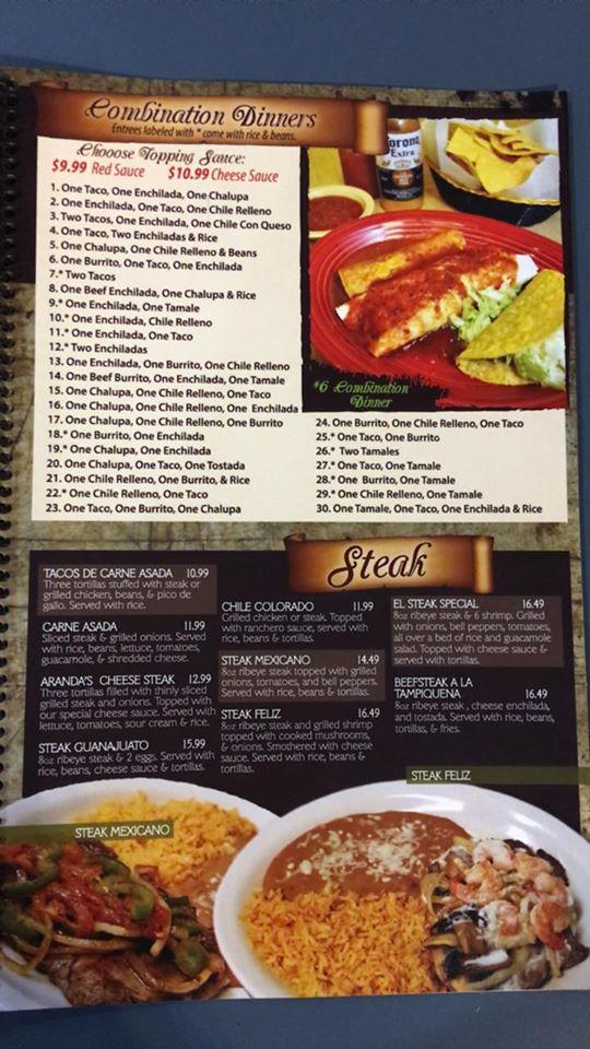 Menu at El Charro Mexican Restaurant, 337 College Plaza Mountain Home