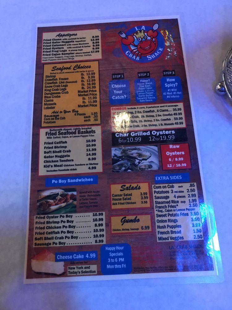 Menu at LA Crab Shack (Mesa) restaurant, Mesa