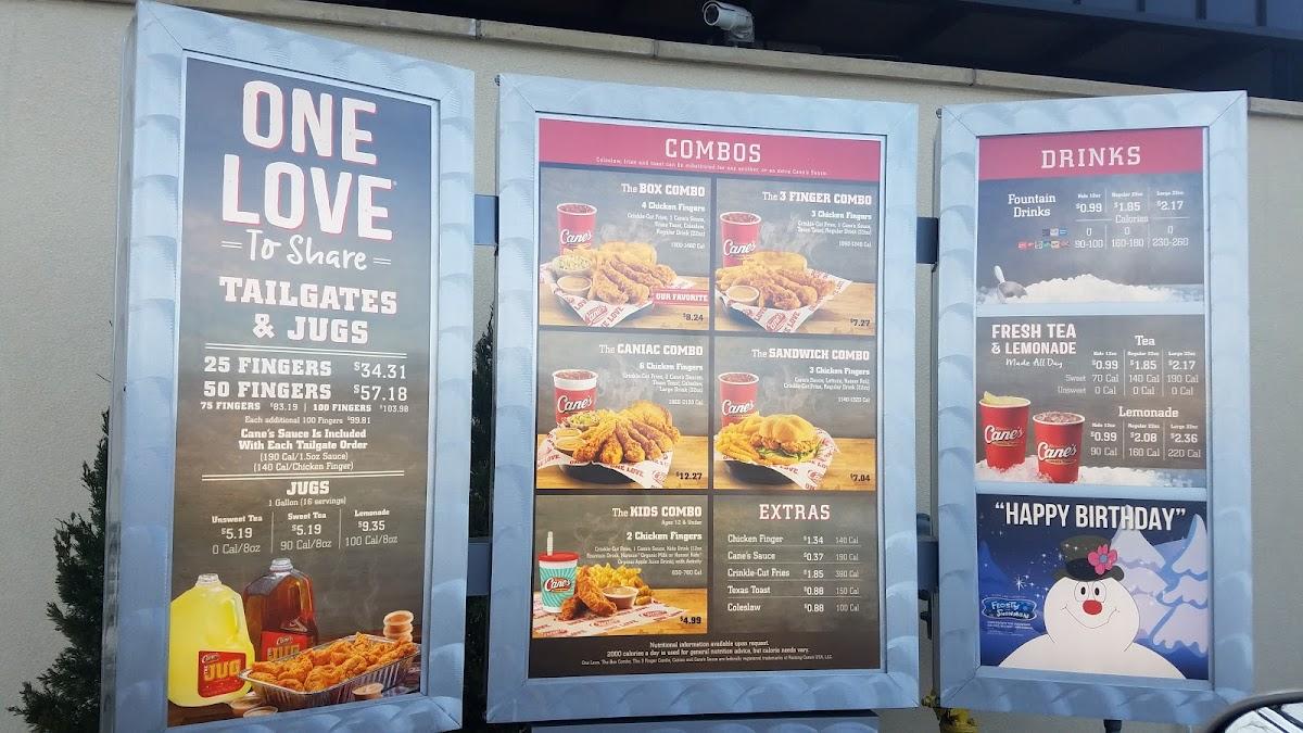 Menu at Raising Cane's Chicken Fingers fast food, Broomfield