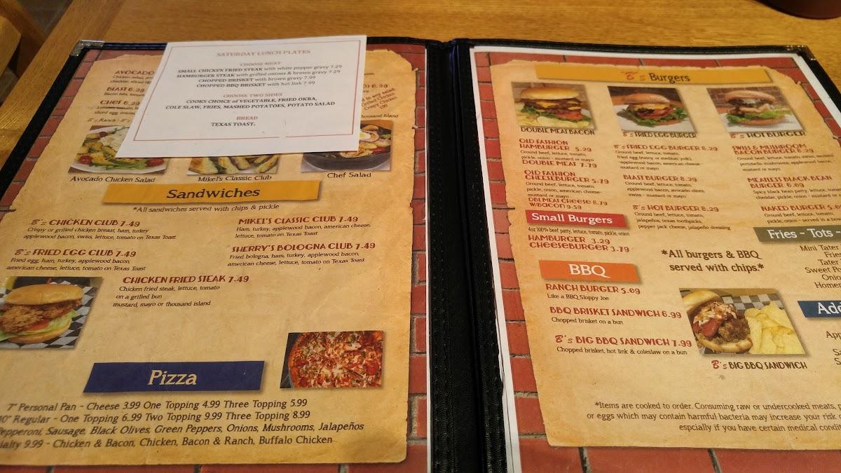 Menu at The Red B Restaurant, Idabel
