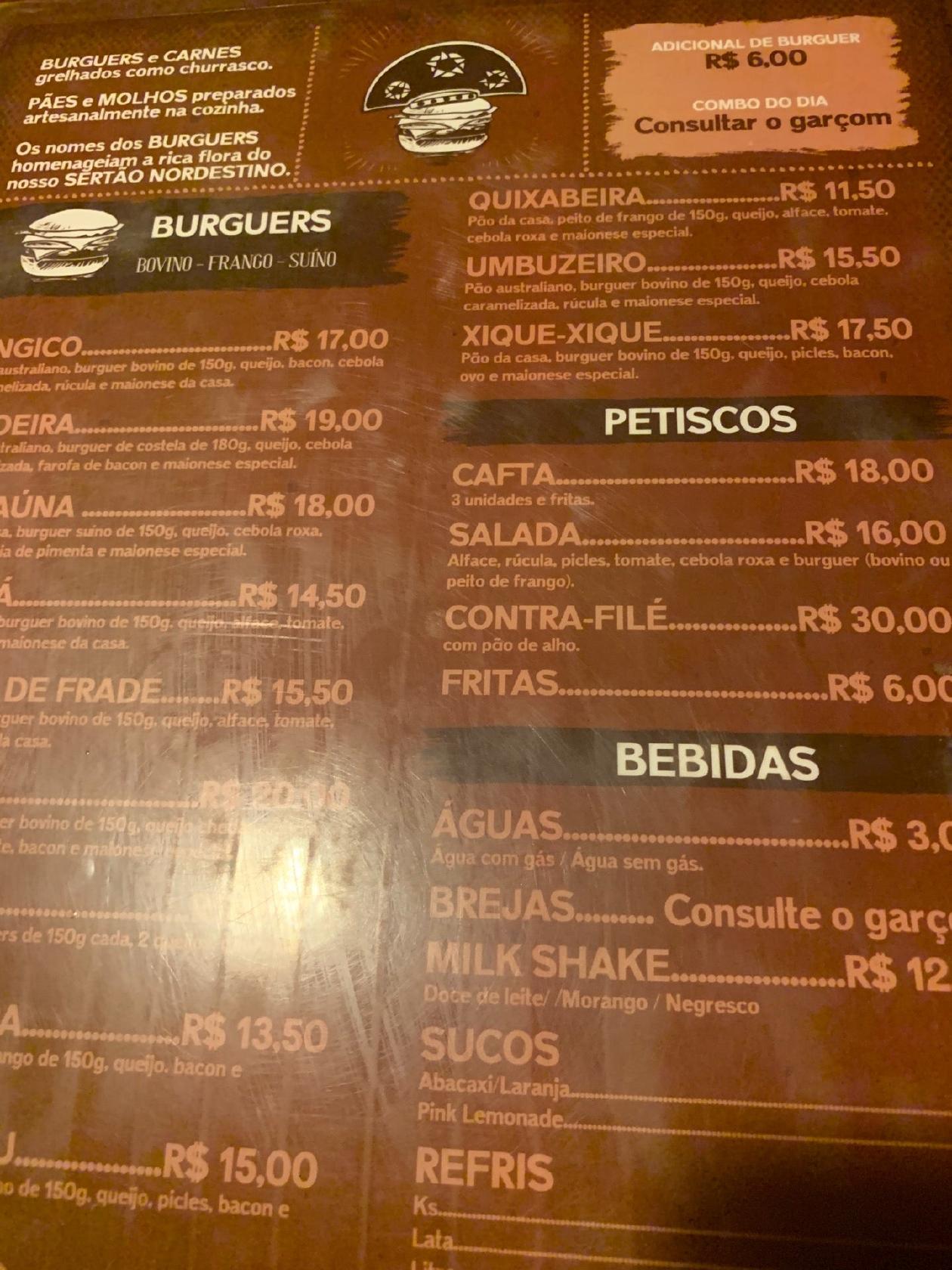 Menu Em Casa De Taipa Hamburgueria Artesanal Restaurante Bom Jesus