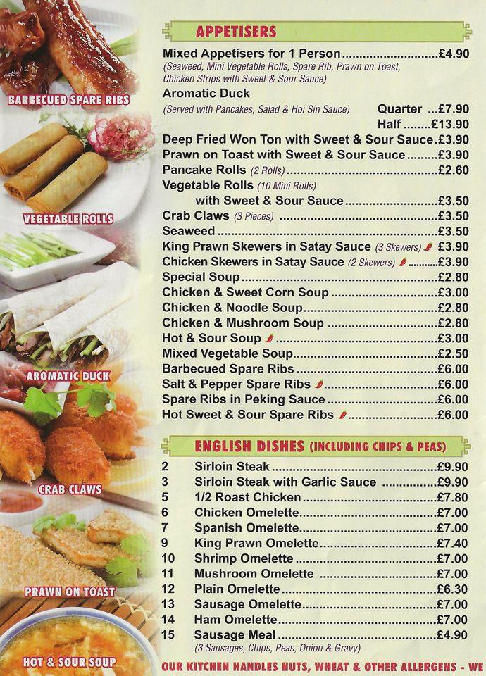 Menu at Lotus Garden Chinese Takeaway fast food, Penrith