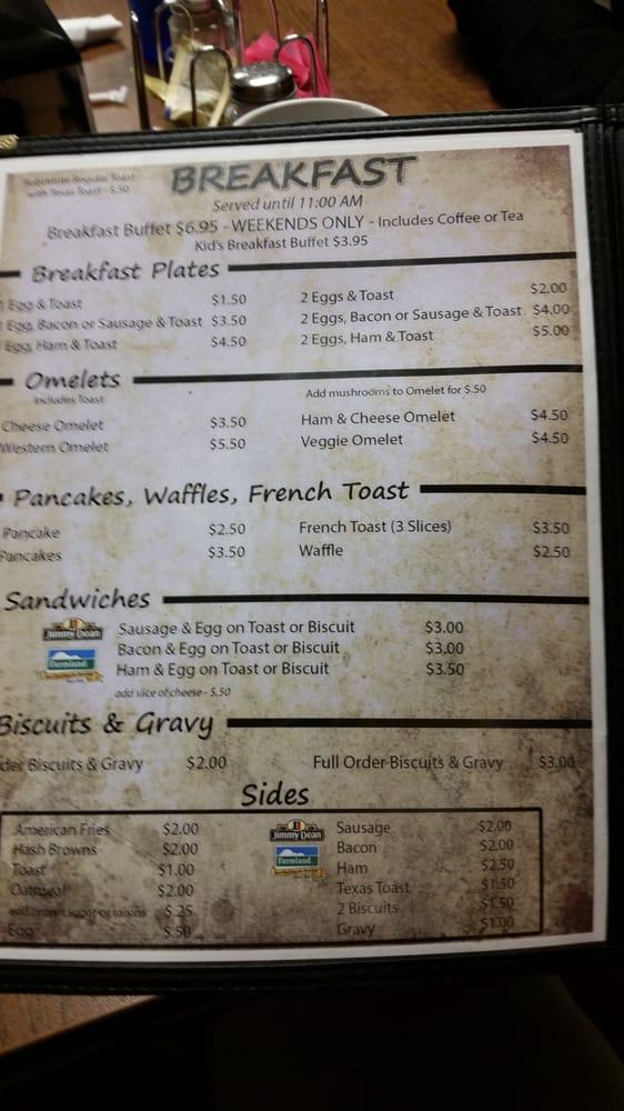 Menu at Martha's Family Restaurant, Shelbina