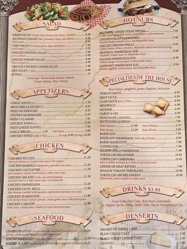 Menu at Little Brothers Pizza pizzeria, Burleson