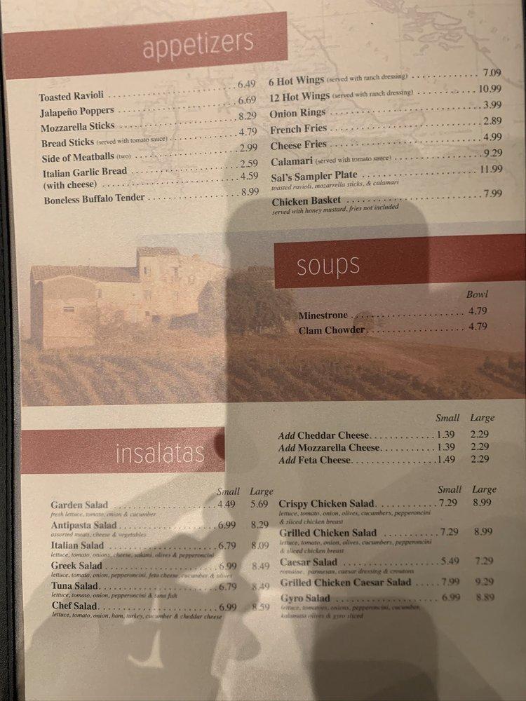 Menu at Mr. Submarine & Sal's Pizza pizzeria, Woodlake