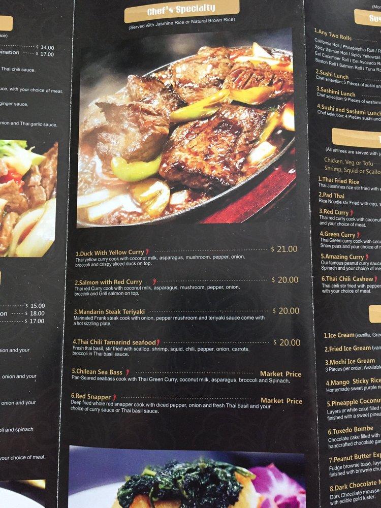 Menu at （St Augustine)Green Papaya Thai & Sushi restaurant, St. Augustine