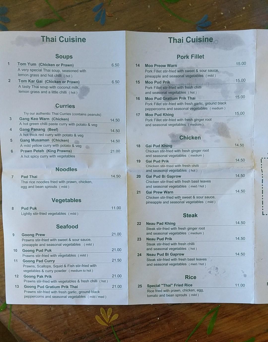 Menu at Min Palace Chinese & Thai Restaurant, Normanville