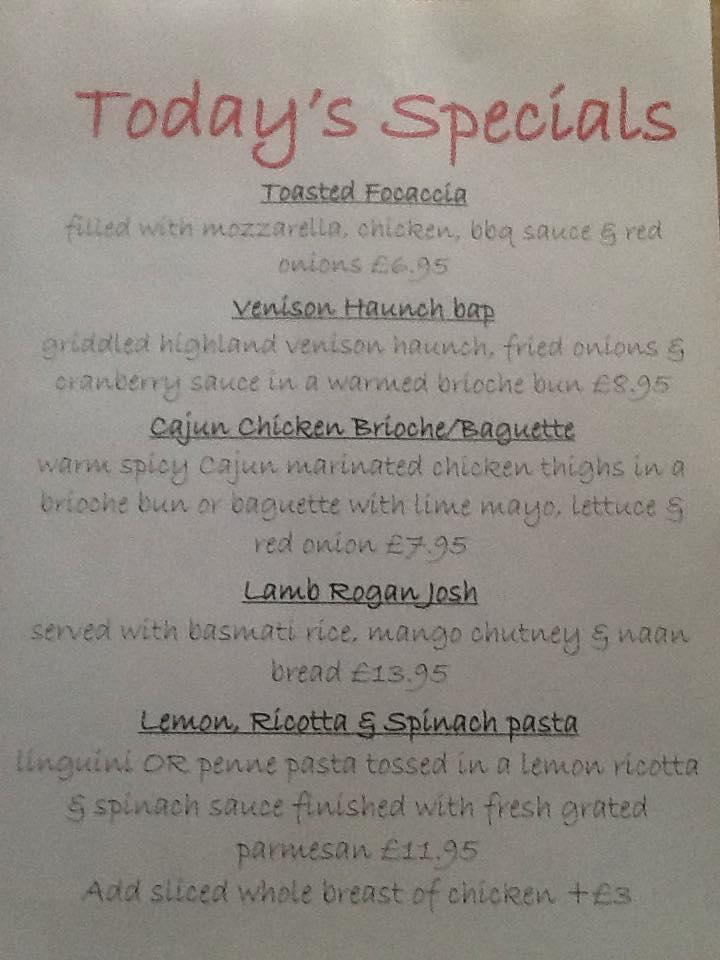 Menu at Lochinver Larder restaurant, Lochinver, Main St