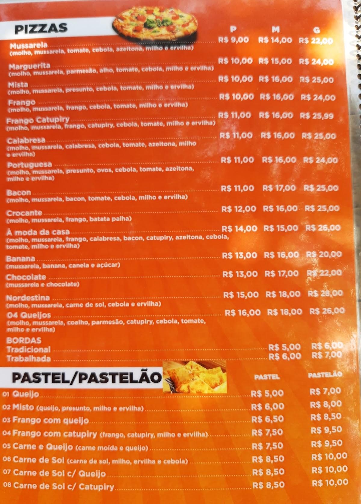 Mata Fome cardápio