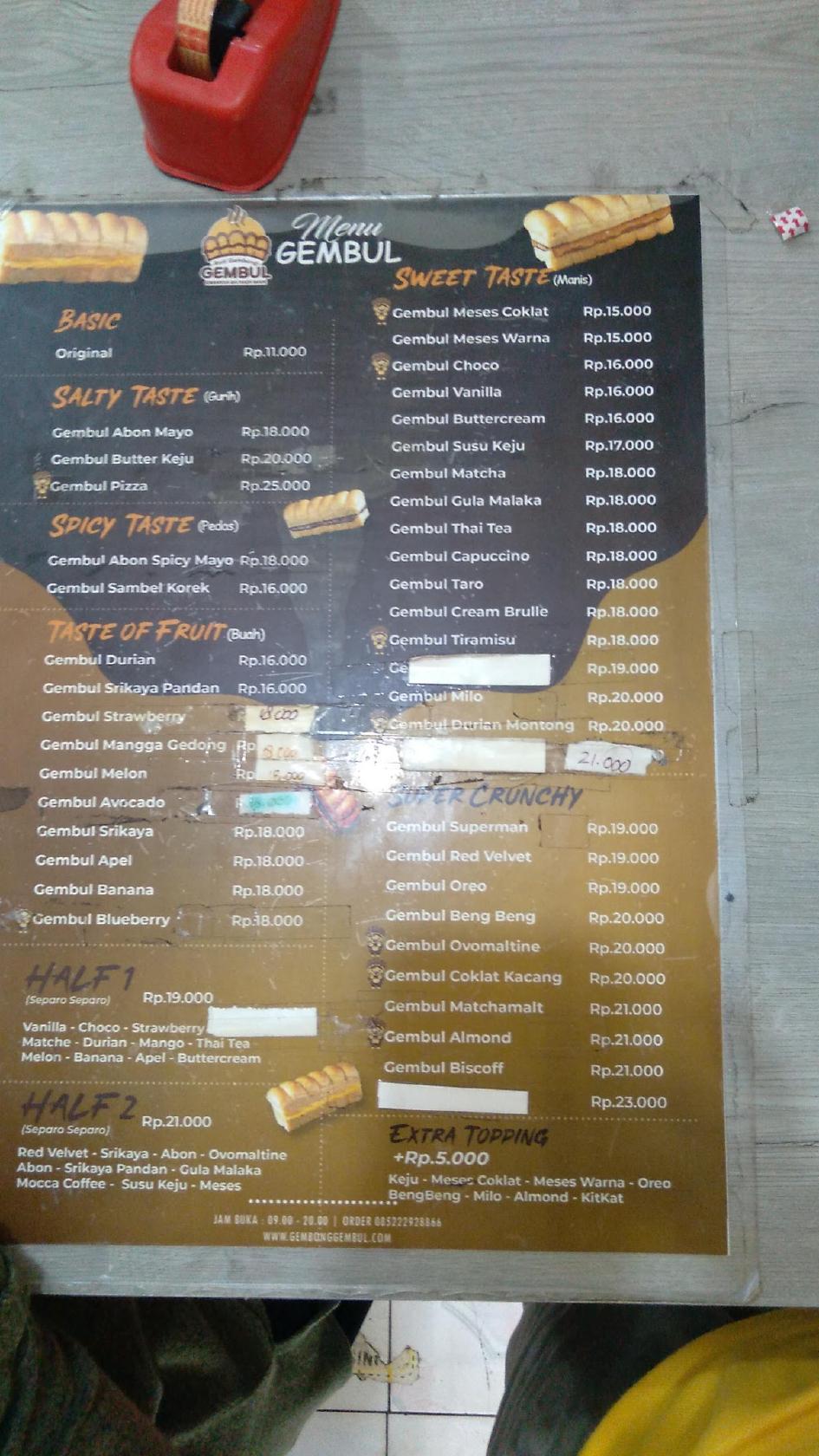 Carta De Roti Gembong Gembul Purwakarta, Purwakarta