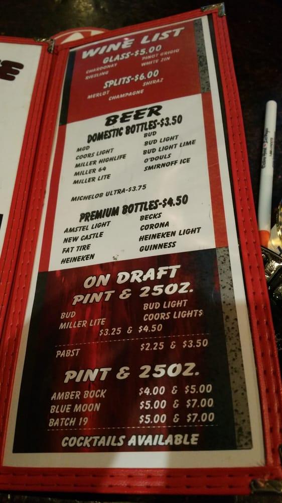 Menu at Rum Runner Lounge Wed. pub & bar, Las Vegas, E Tropicana Ave 7