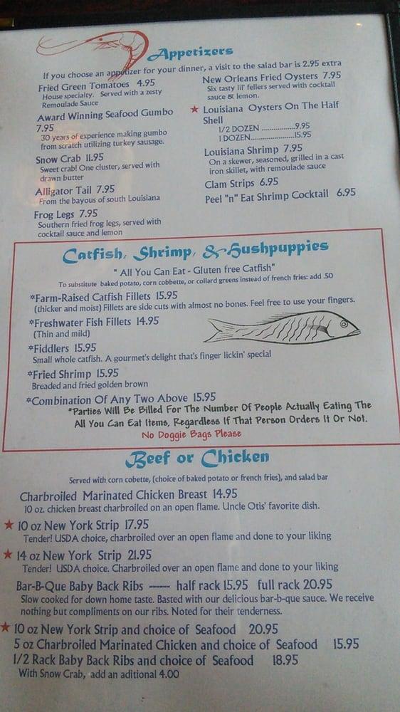 Menu at The Hush Puppy LV restaurant, Las Vegas, W Charleston Blvd