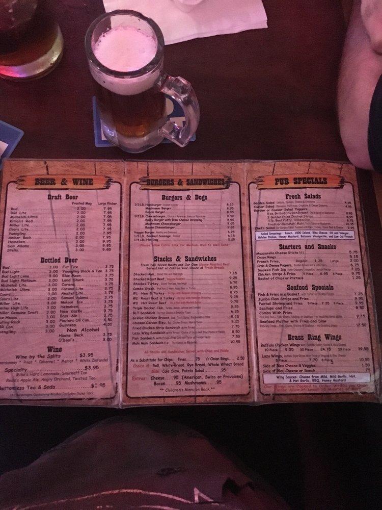Menu at Brass Ring Pub, North Palm Beach