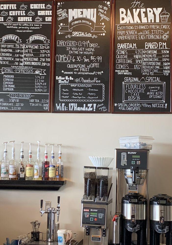 Menu at 17 Hands Coffee/Robin Simmons Bakery, Virginia Beach
