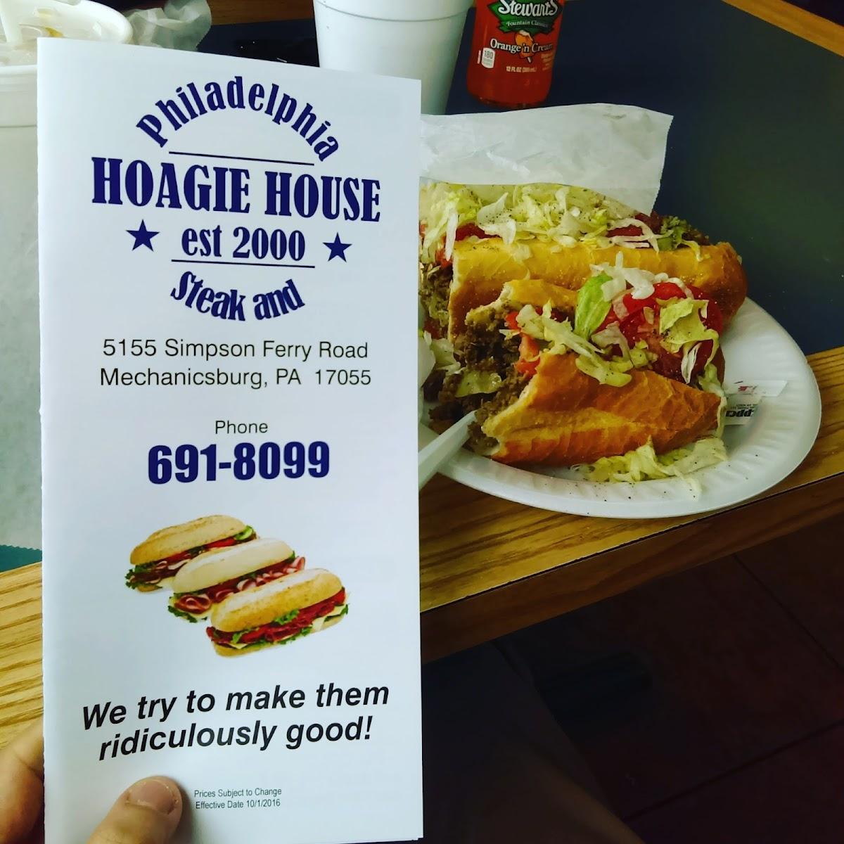 Menu At Philadelphia Steak Hoagie House Steakhouse Mechanicsburg