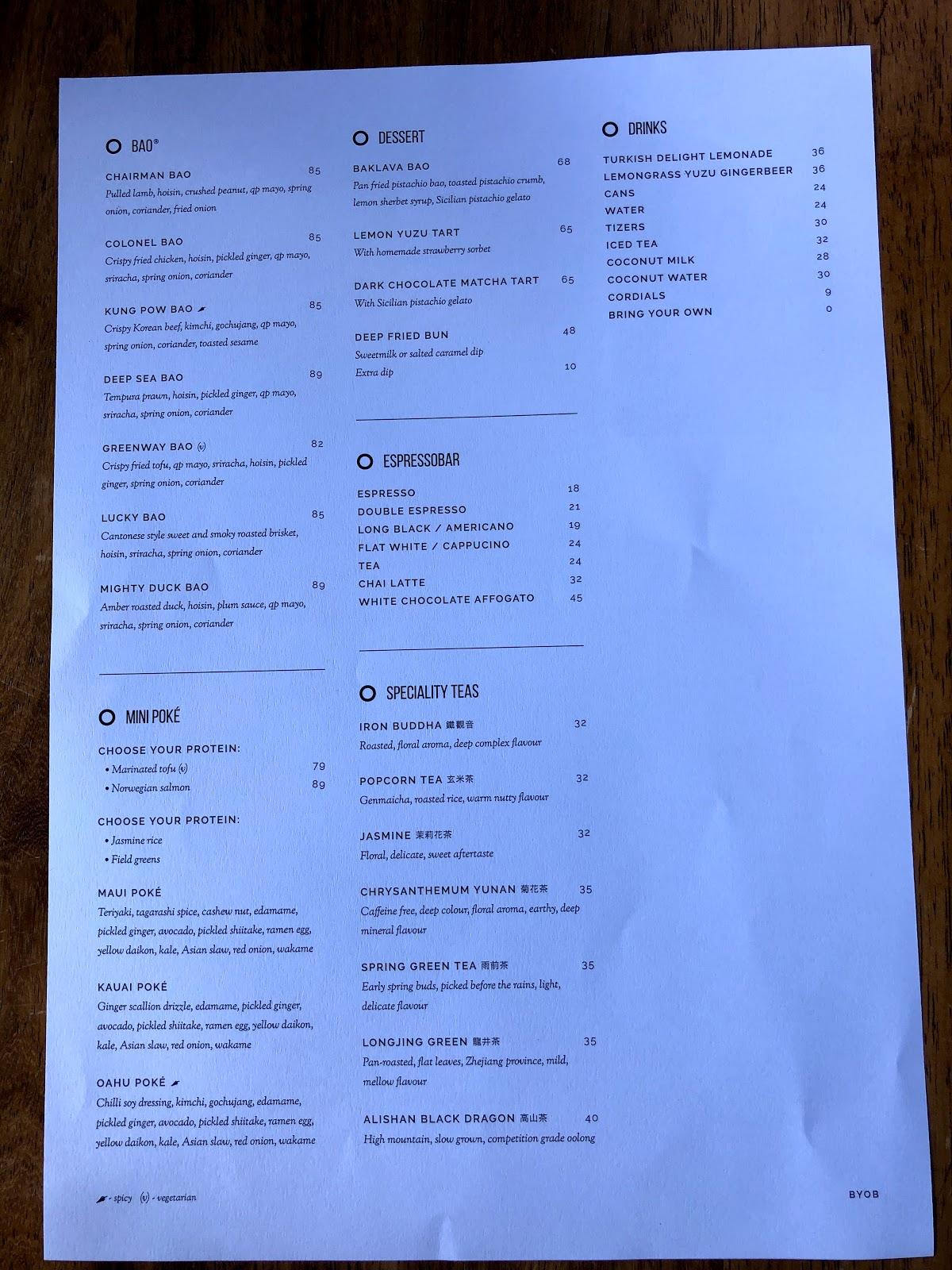 Menu At Momo Kuro Restaurant Johannesburg
