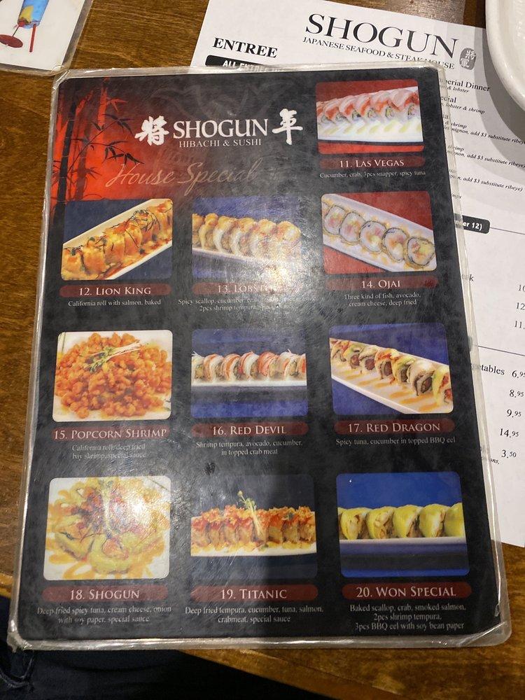 Menu At Shogun Restaurant Longview