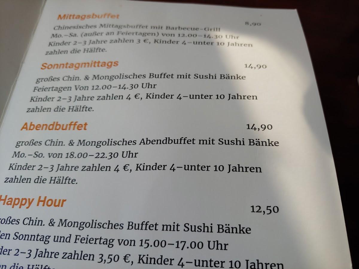 China Town Oberhausen Buffet Preise