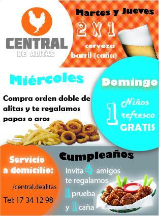 Central de Alitas fast food, Chalco de Díaz Covarrubias - Restaurant menu  and reviews