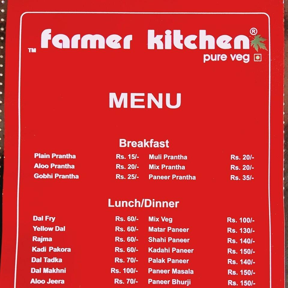 R465 Farmer Kitchen Menu 