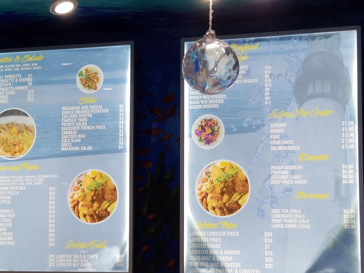 Menu at Lighthouse Fish Market restaurant, New York City, Frederick