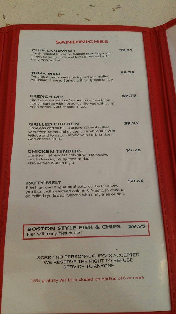 Menu at Hot Wings Cafe, Glendale