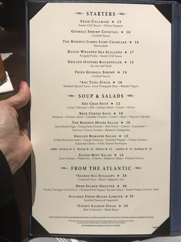 Menu at Harry's Lounge pub & bar, Jekyll Island