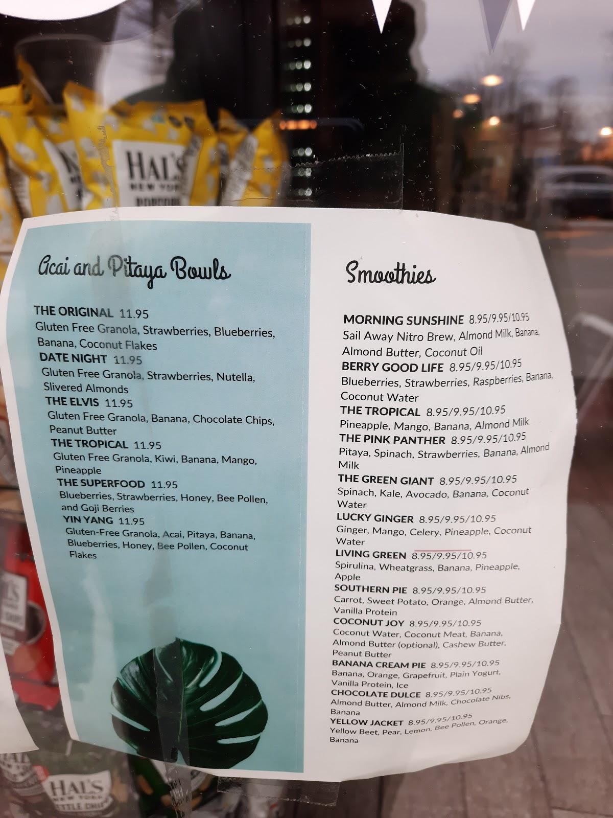 Menu at Hamptons Beach Bowls restaurant, Bridgehampton